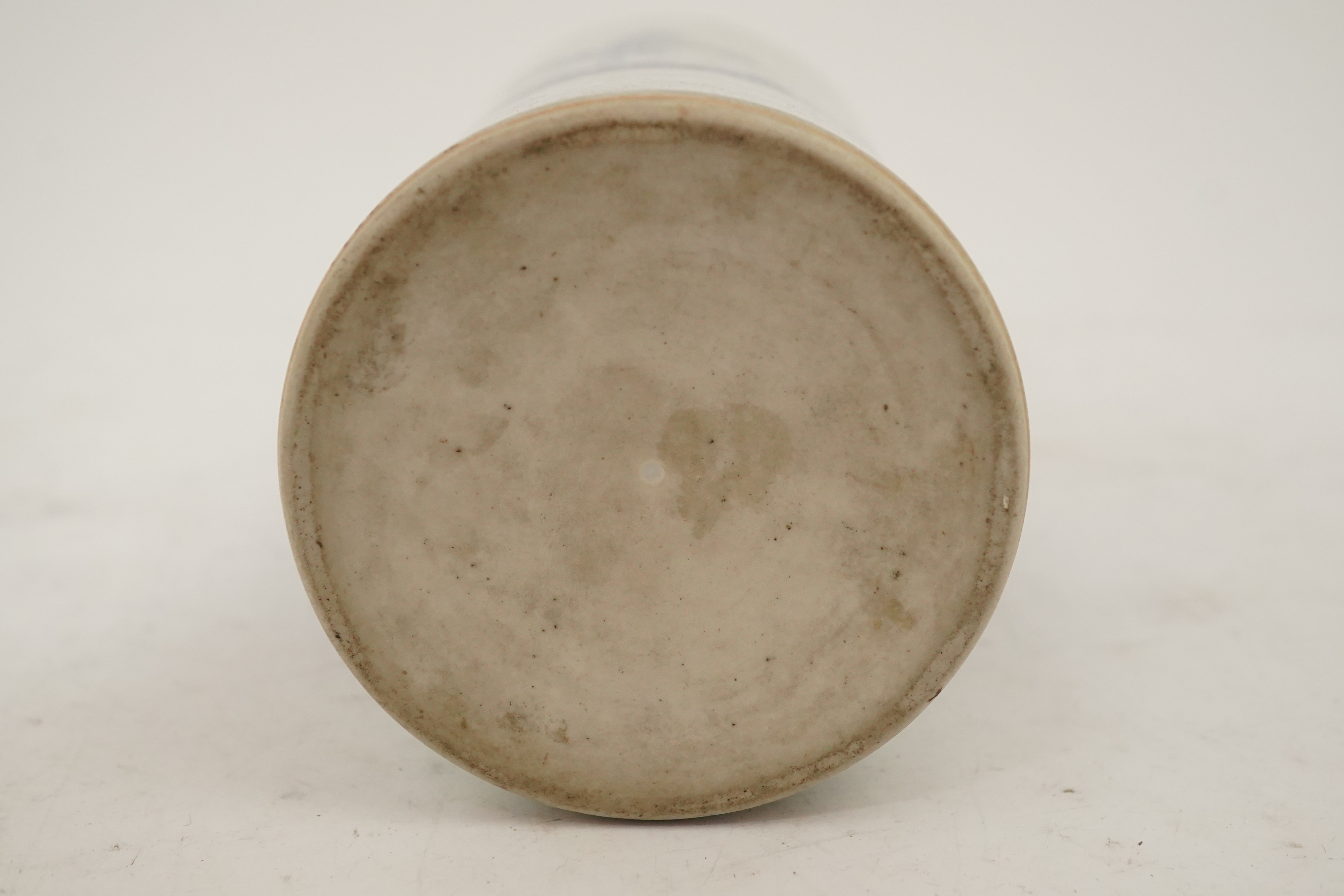 A Chinese Transitional blue and white brushpot, bitong, Chongzhen period (1627-44)